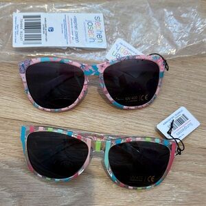 NWT Stephen Joseph Bundle of 2 Pair of Kids Sunglasses - Pink and Multicolor